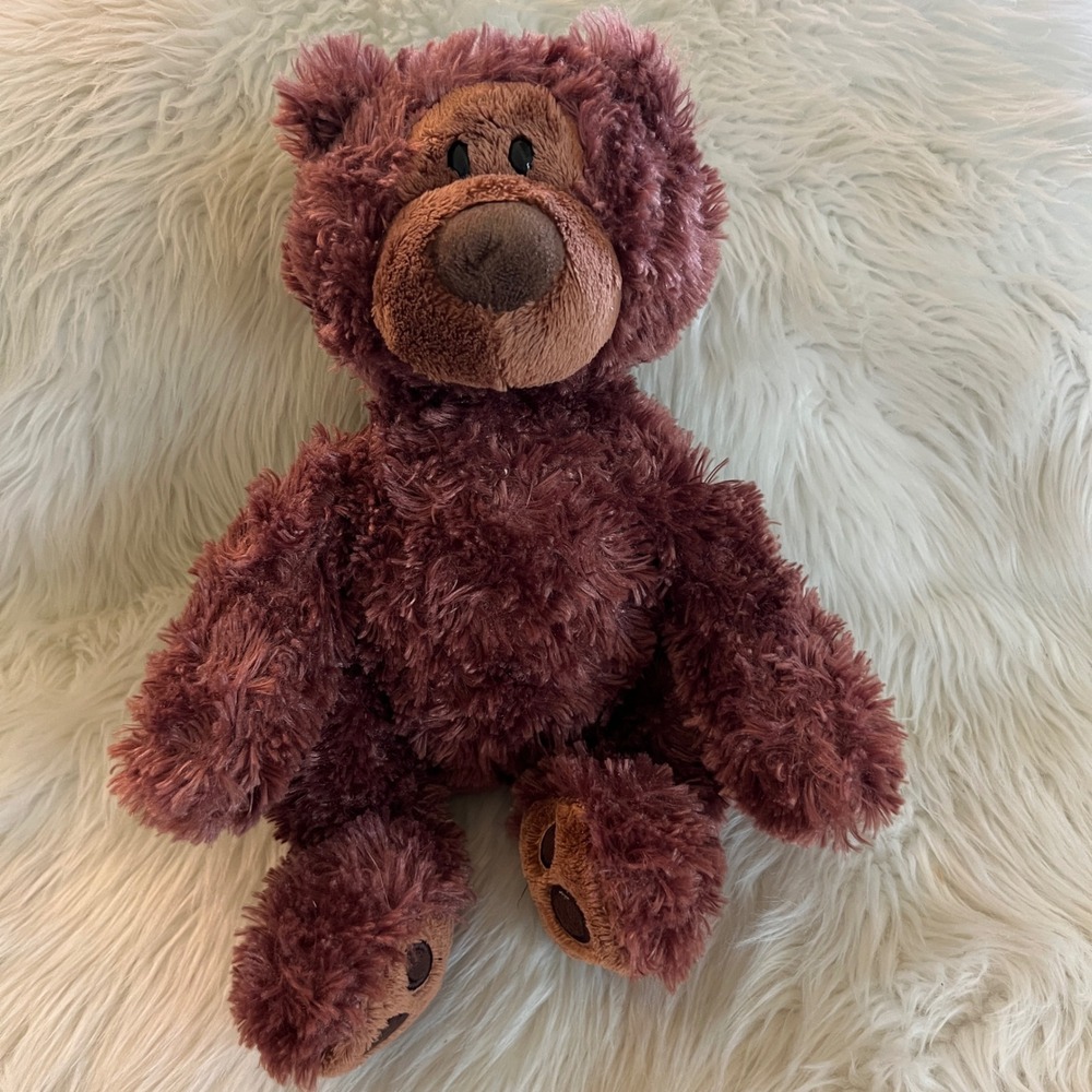 Gund Philbin Teddy Bear Chocolate Brown Shaggy Plush Stuffed Animal 6047540 11in